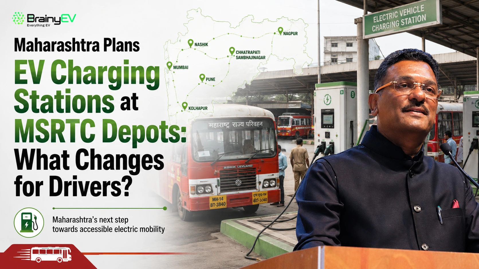 Maharashtra Plans EV Charging Stations at MSRTC Depots: What Changes for Drivers?