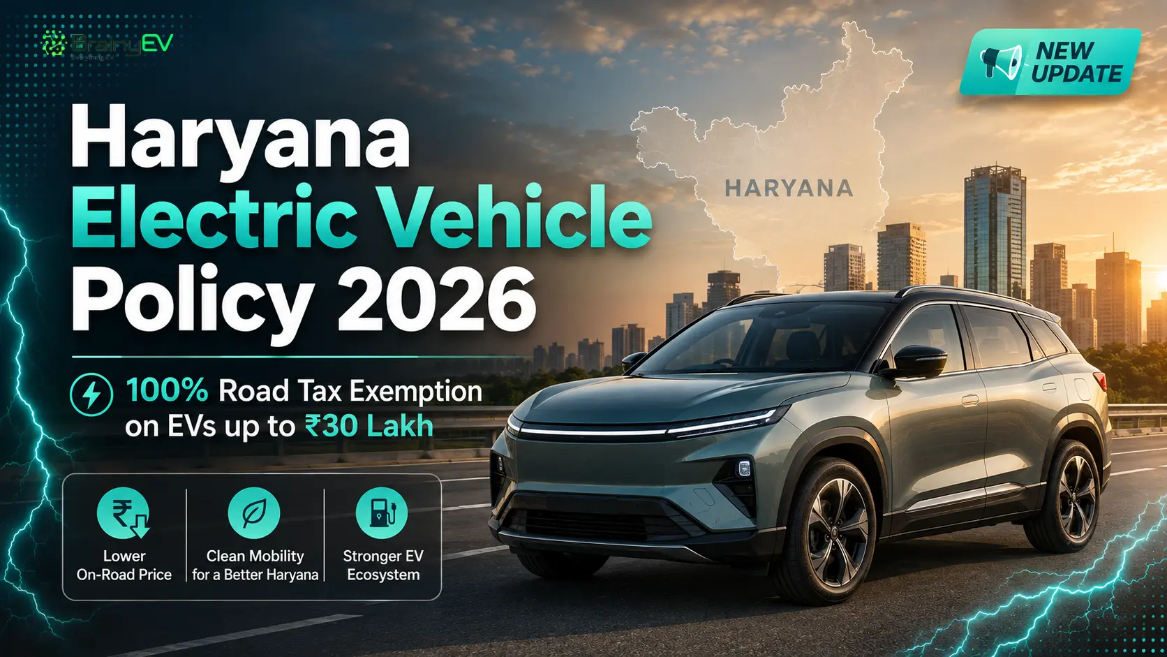 Haryana Electric Vehicle Policy 2026: How the 100% Road Tax Exemption Makes EVs More Affordable 