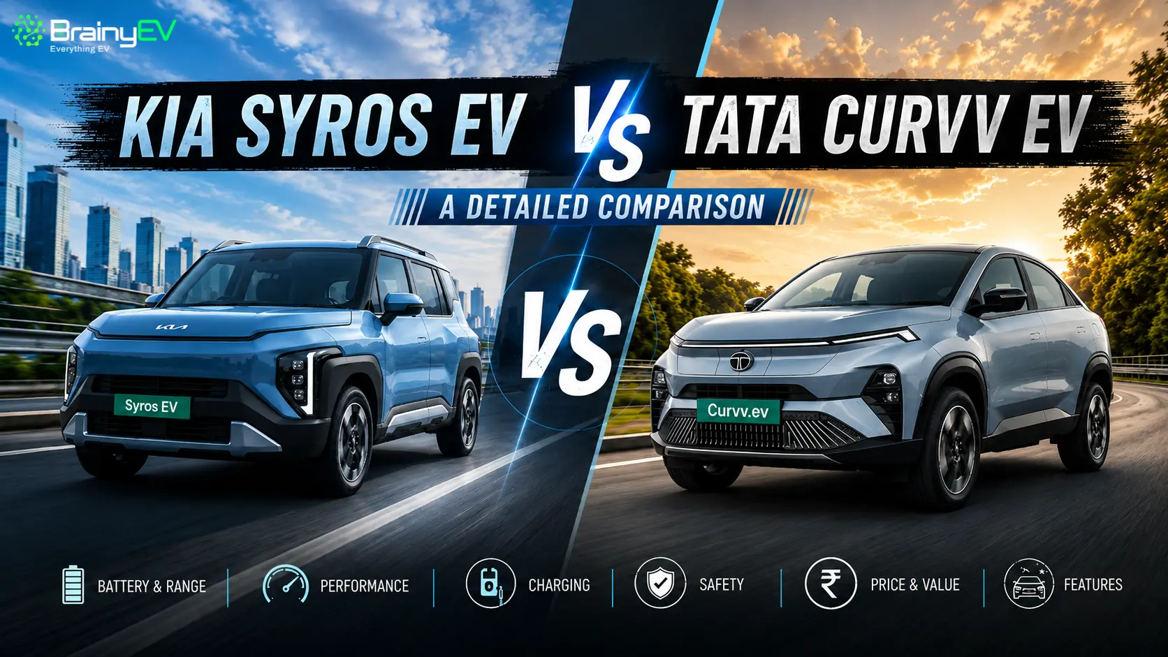Kia Syros EV Vs Tata Curvv EV – A Detailed Comparison